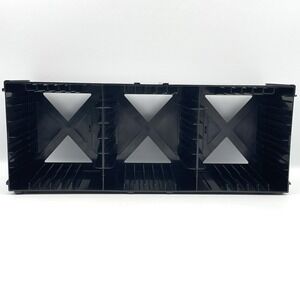 Vintage Alpha Combo Organizer 21 CD Storage Rack Holder Black Organizer USA